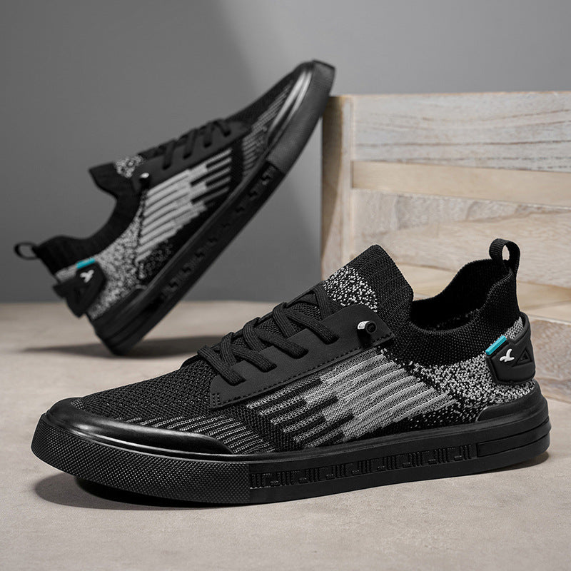 Casual mesh breathable one foot fly woven thin men's shoes