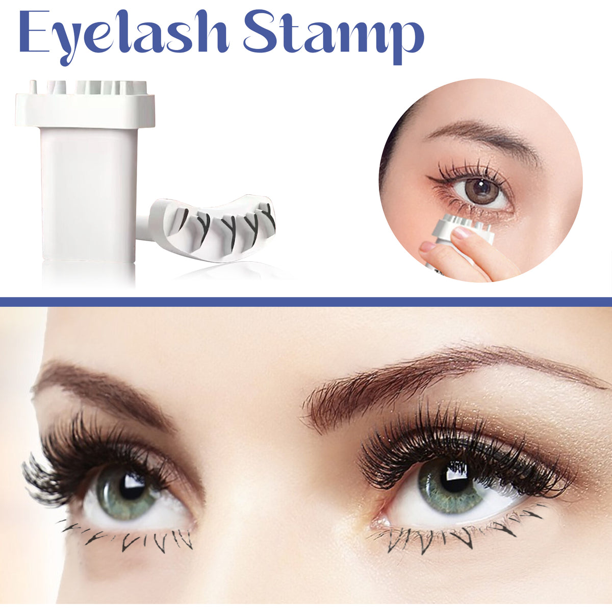 EELHOE Eyelash Stamp, Diy Eyelash Stamp Printing 3D Durable Waterproof Eyelash Aid