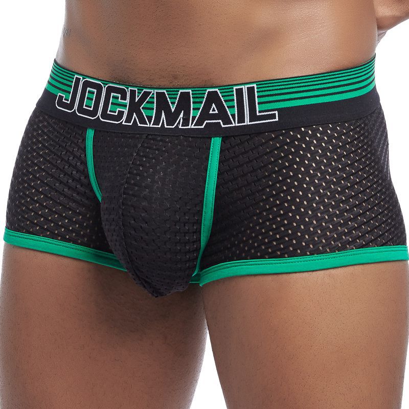 Mesh quick drying underwear for men, ice silk breathable youth square toe underwear, men's sanitary pants