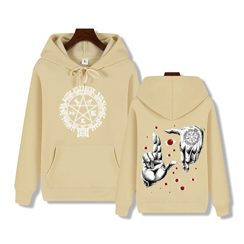 Causal Unisex Hoodie Casual Loose Fleece Printed Sweatshirt Trendy