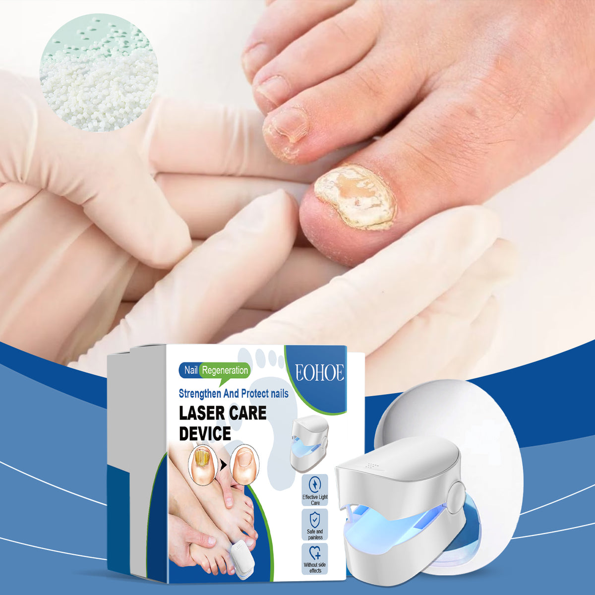 EOHOE Nail Care Instrument, Hand And Foot Nails Daily Gentle Care, Cleaning And Repairing Damaged Nails Moisturizing Care Instrumen