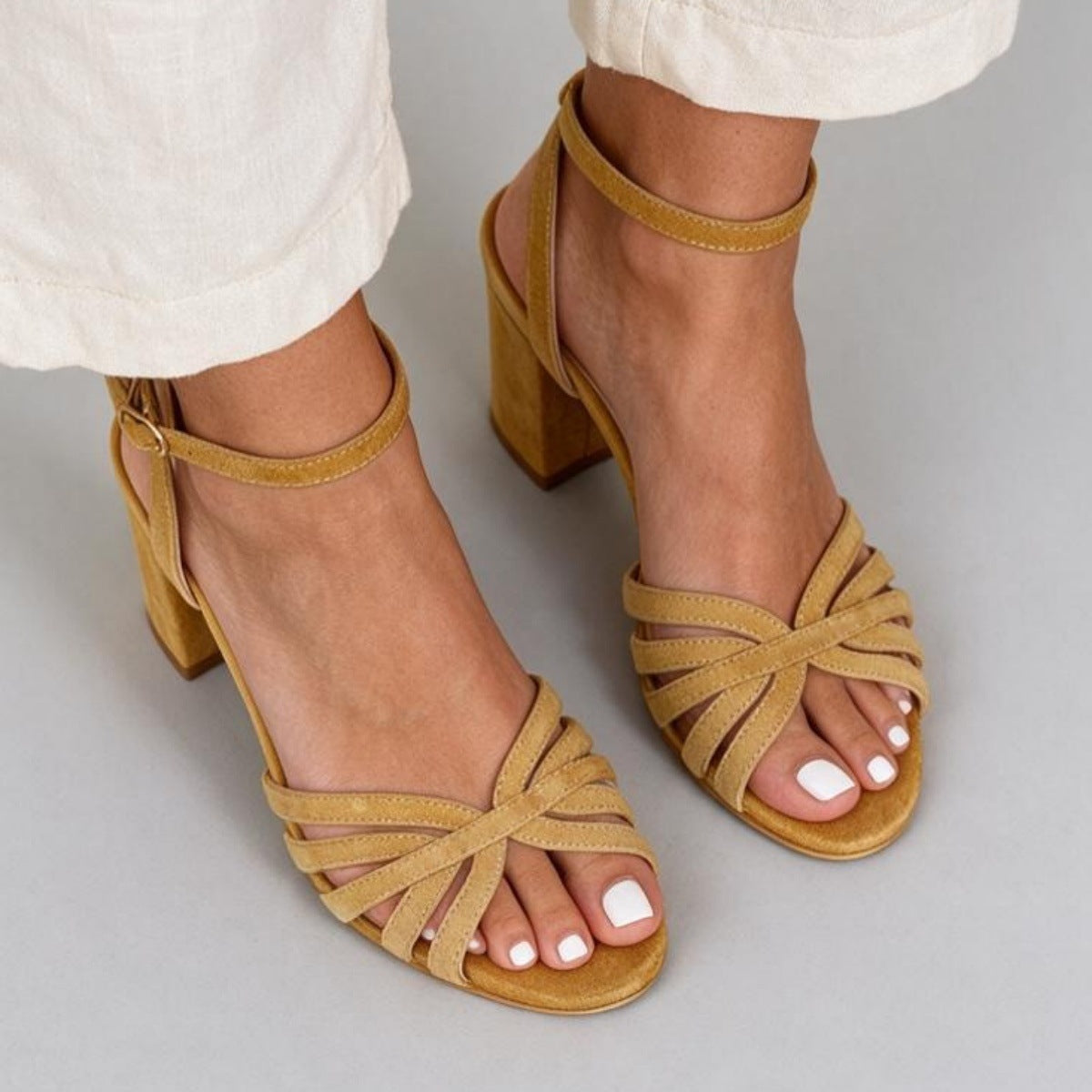 Made to order ships in 3–5 days High heeled fish mouth women's elegant sandals for women