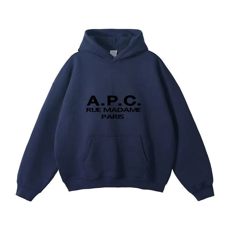 Casual Letter Hoodie Solid Color Men's Style Sport Top