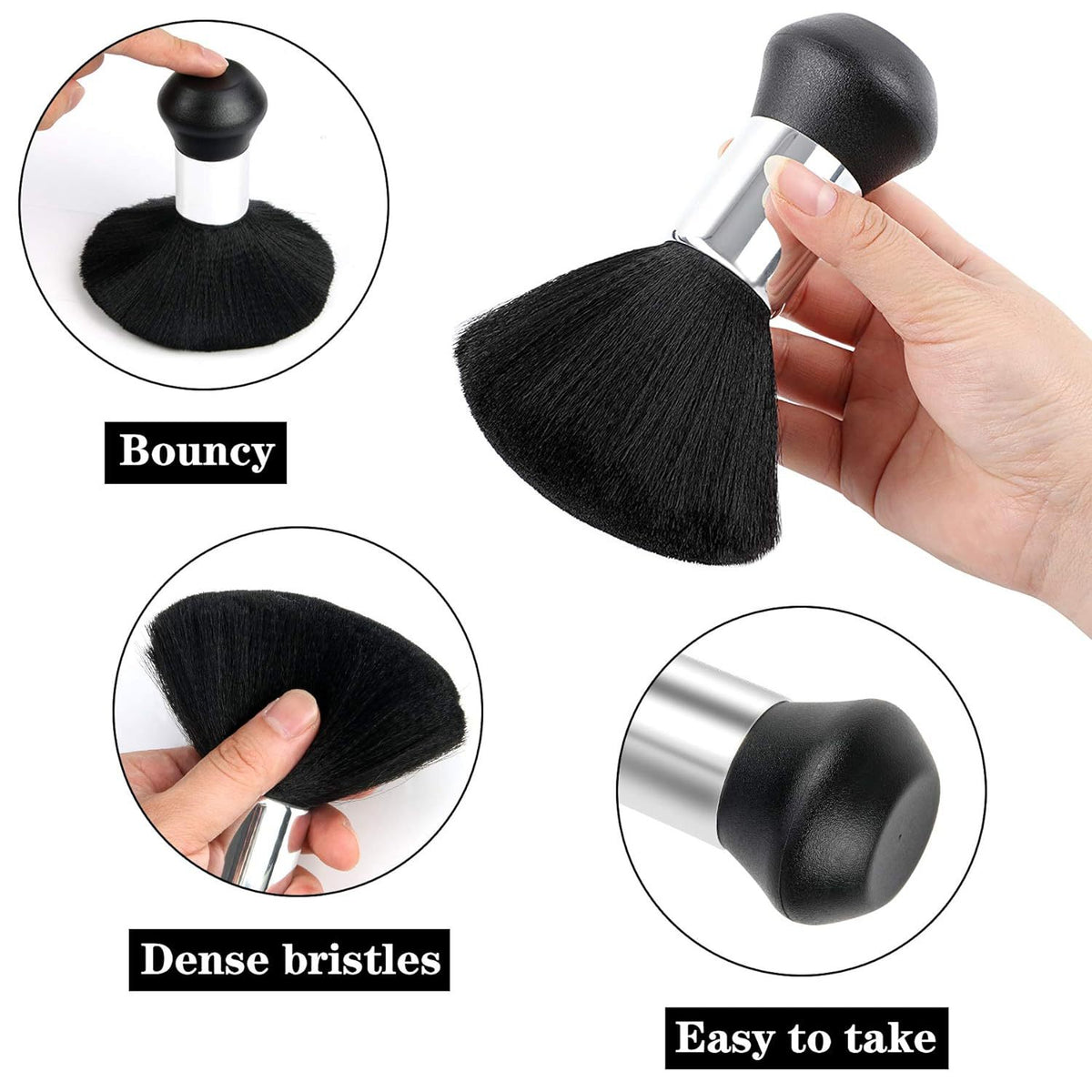 Hairdressing Brush Soft Bristle Hair Brush for Cutting, Ideal for Home and Barbershop Use