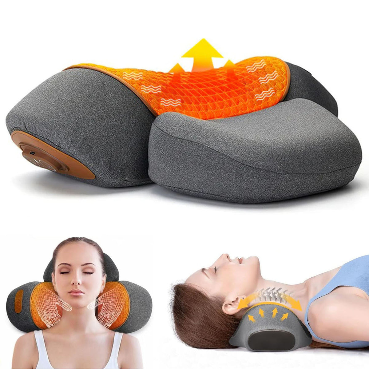 Cervical massage pillow electric shoulder and neck massager sleep aid pillow