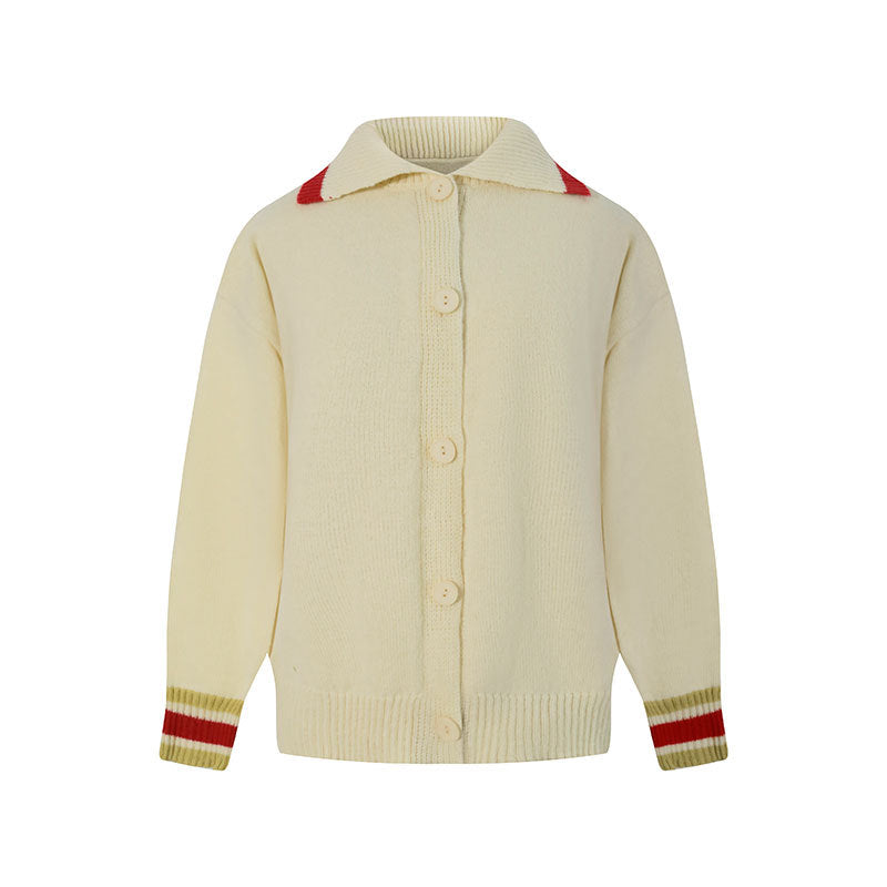 Versatile lazy style loose cardigan knit sweater