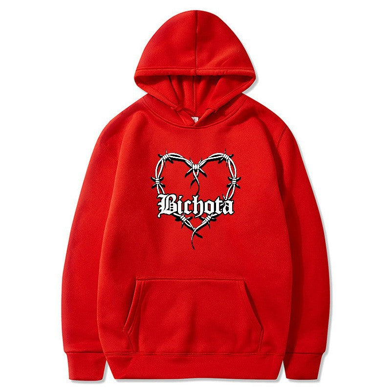 Letter Print Hoodie Casual Sporty Sweatshirt Loose Oversized Pullover Hooded Sweater