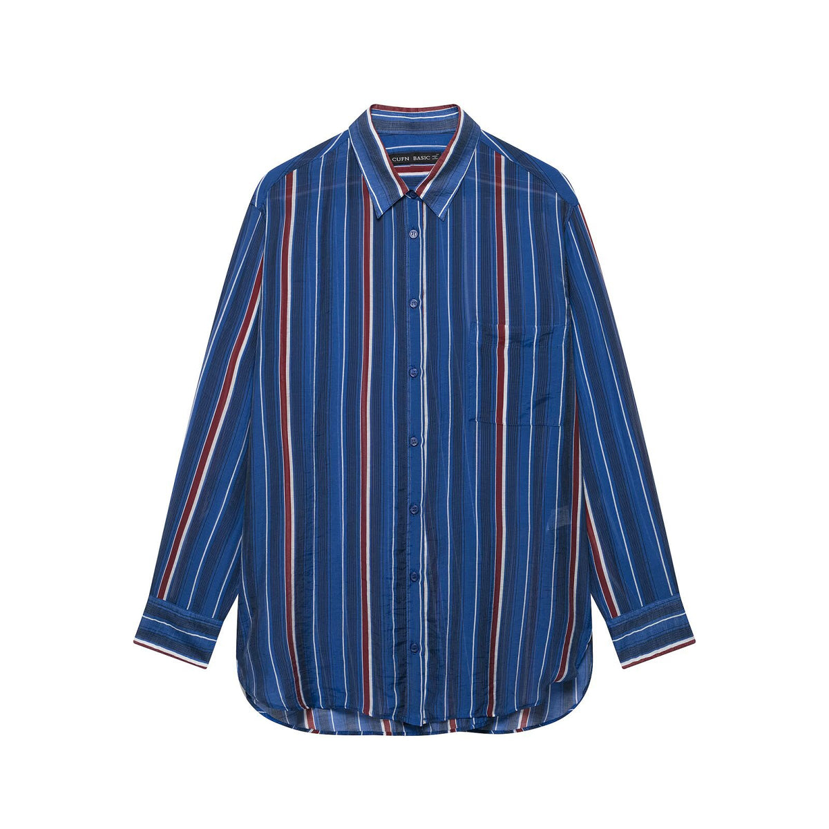 Summer casual striped long shirt women's clothing