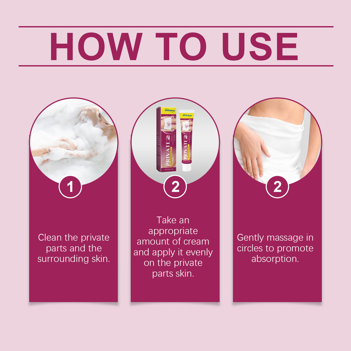 South Moon Women's Body Care Cream, Gentle Nourishing Body Care Moisturizing Moisturizing Daily Care Cream