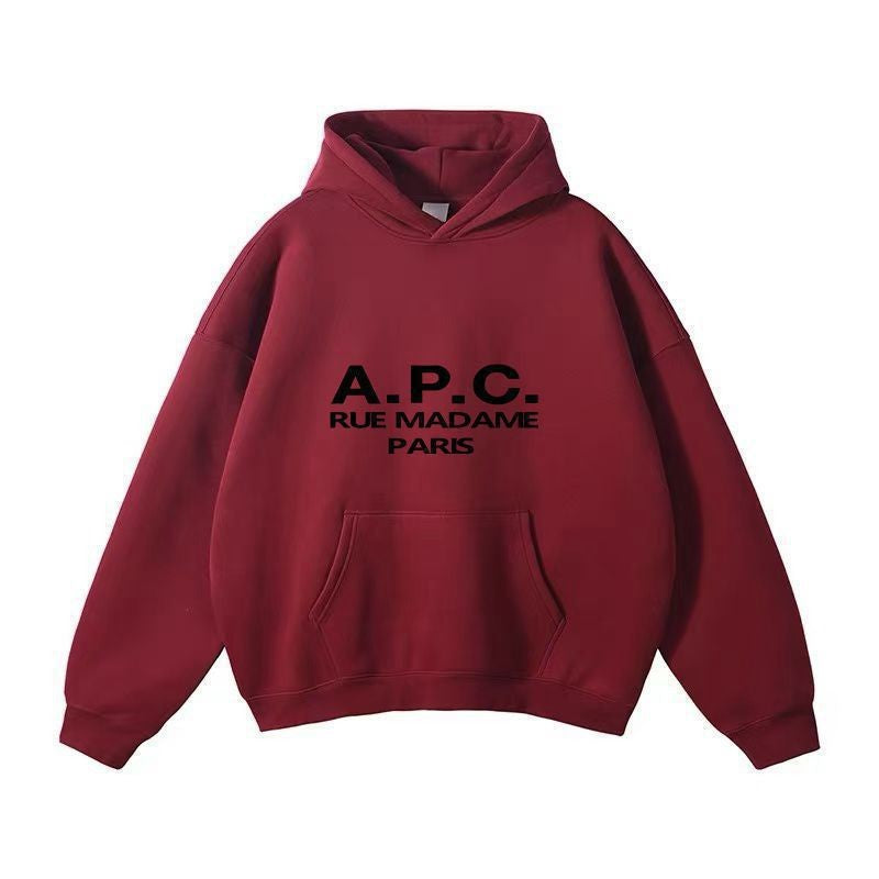 Casual Letter Hoodie Solid Color Men's Style Sport Top