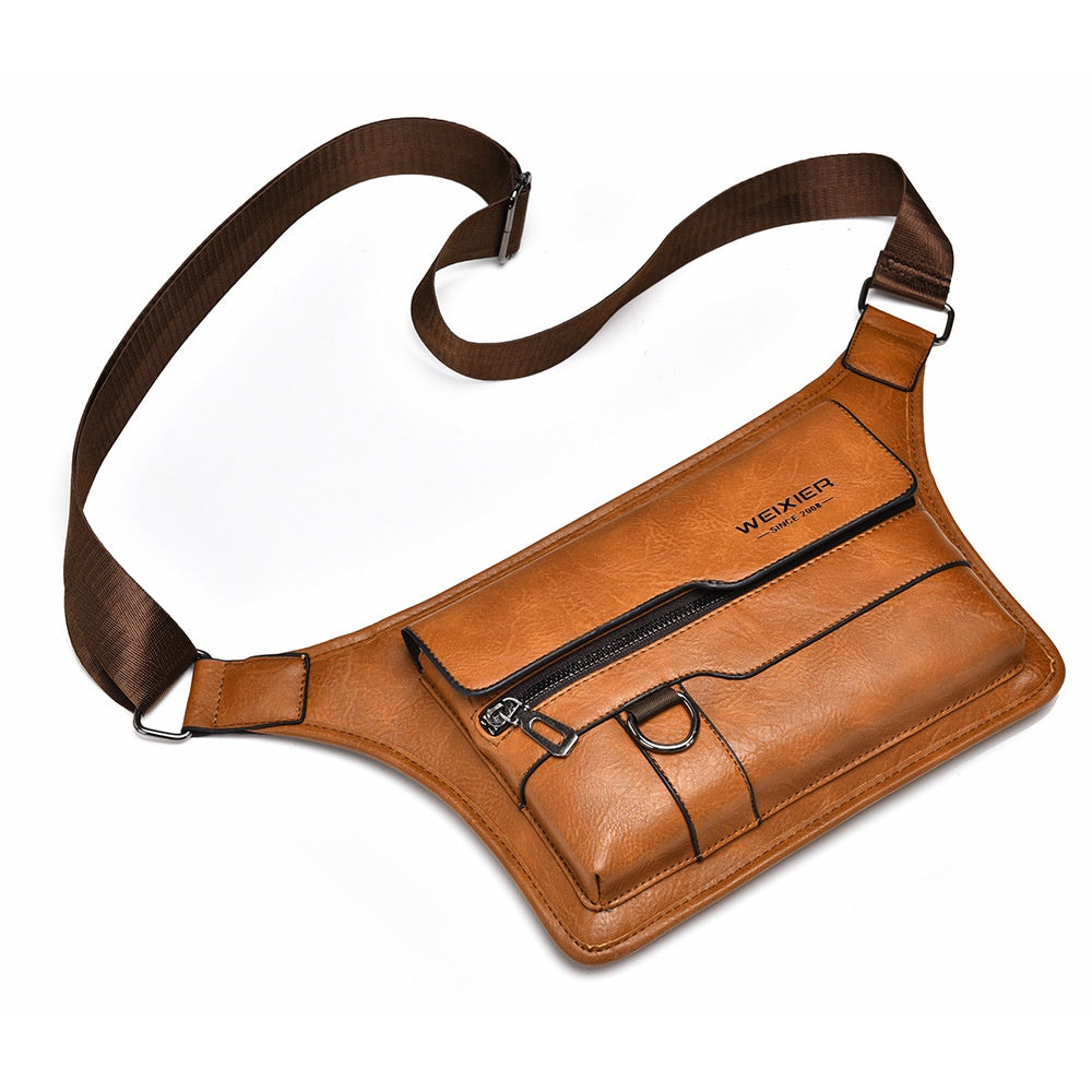Men's large capacity waterproof chest bag large capacity crossbody bag shoulder bag 