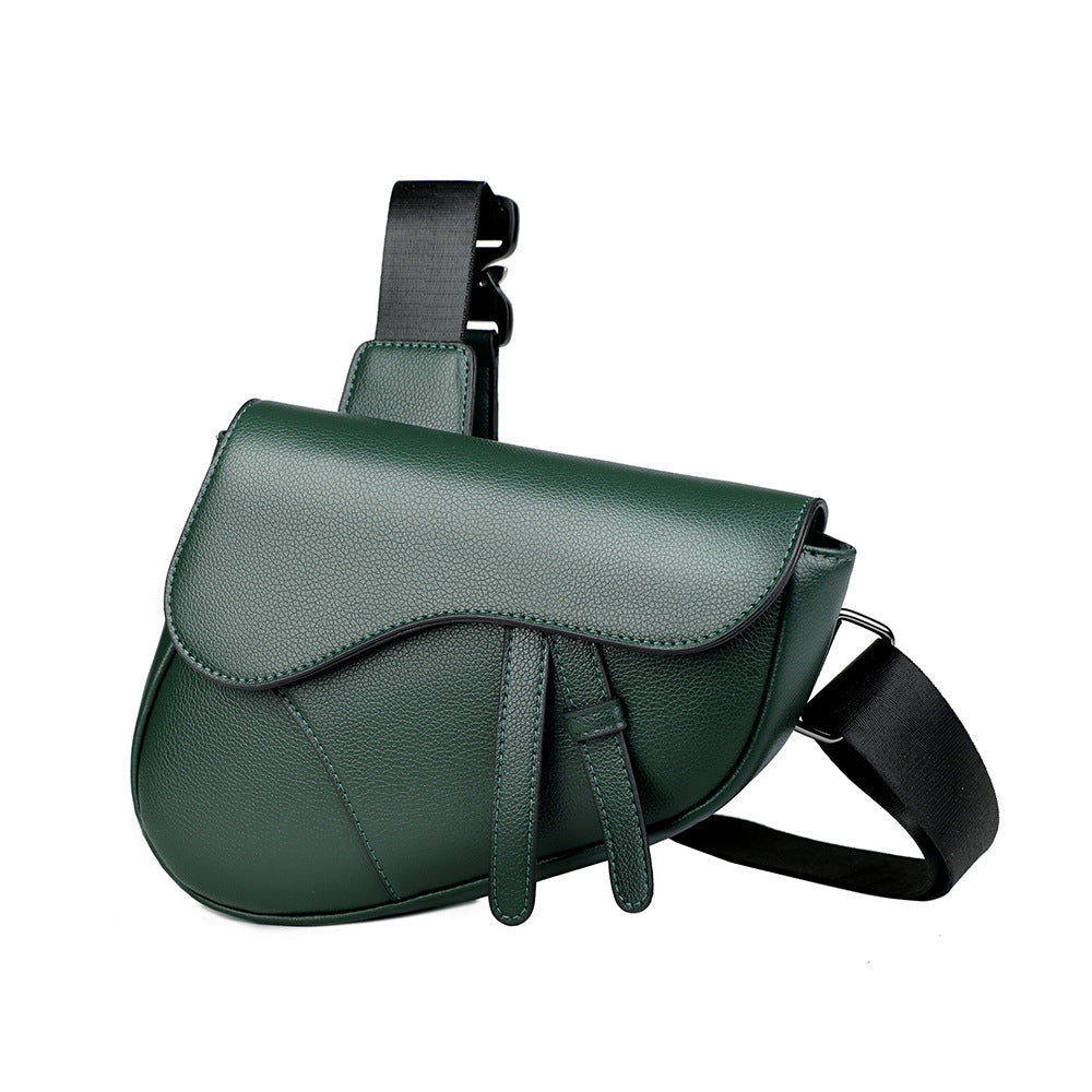 Shoulder bag saddle bag zipper diagonal cross bag men's bag
