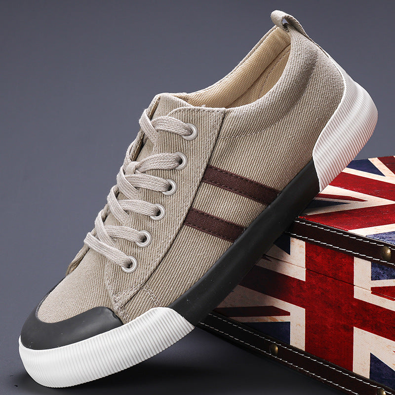 Lightweight breathable versatile casual men's low top flat lace up shoes for men
