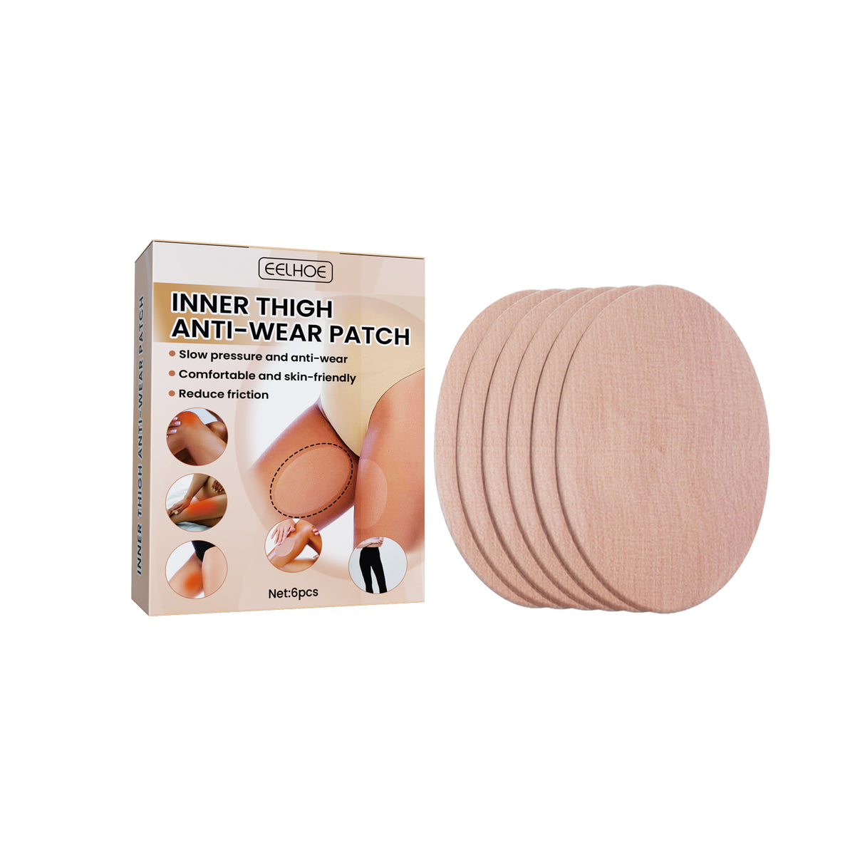 EELHOE Thigh Anti-Wear Adhesive Invisible Non-Trace Anti-Friction High Elastic Anti-Wear Adhesive For Inner Thigh And Lower Leg