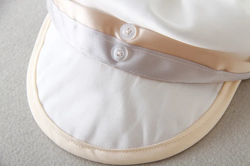 baby boy clothes white baptism baby romper set with hat turndown collar newborn first boy birthday clothing 3-24M