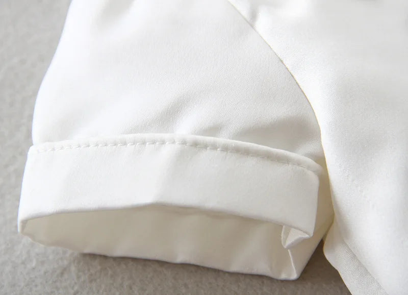 baby boy clothes white baptism baby romper set with hat turndown collar newborn first boy birthday clothing 3-24M