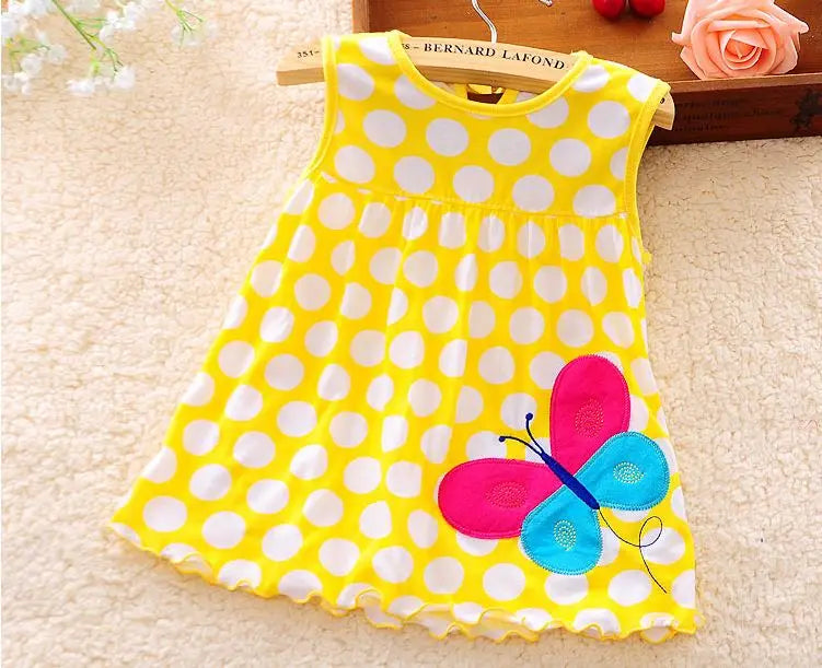 Baby Girls Princess Dress Summer Clothes Cotton Clothing 0-2 Years