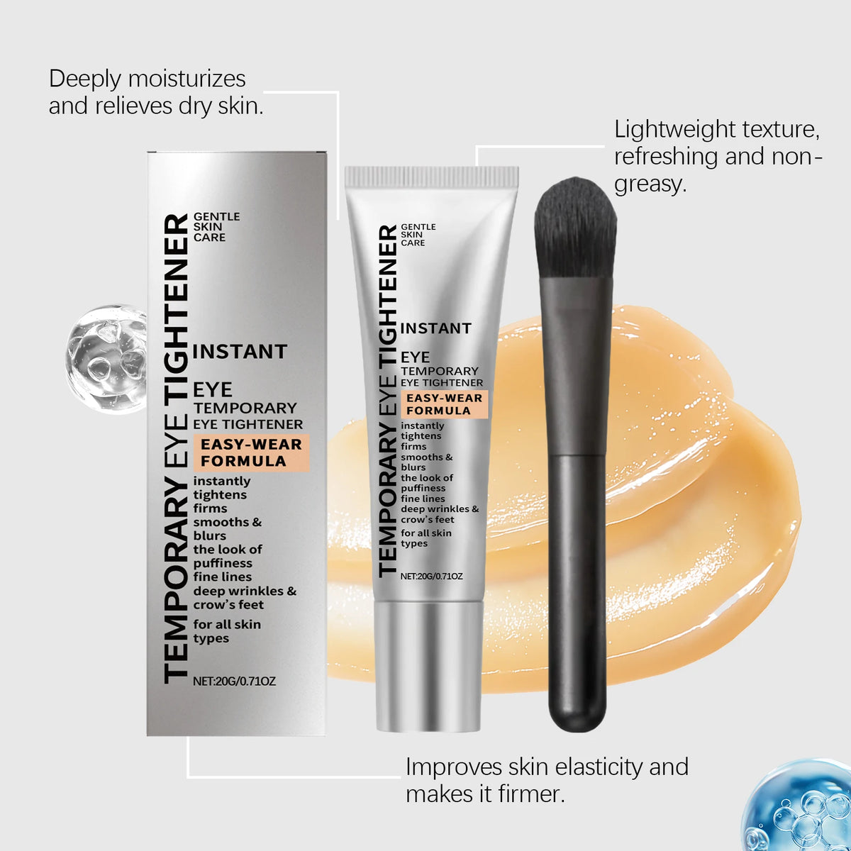 Eye Cream: Daily Gentle Care, Nourishes the Eye Area, Leaves Skin Plump & Tender, Hydrates – Eye Massage Care Cream