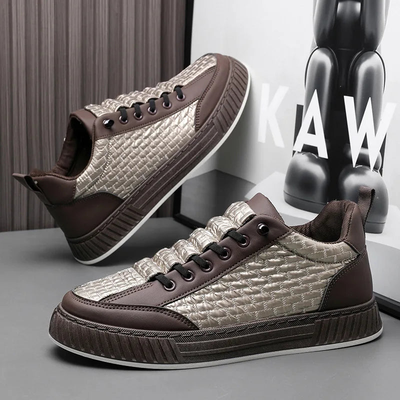 2025 New Fashion Platform Sneakers for Men Casual High-top Shoes Male Flat Non-slip Sport Running Shoes Man Spring Sneakers