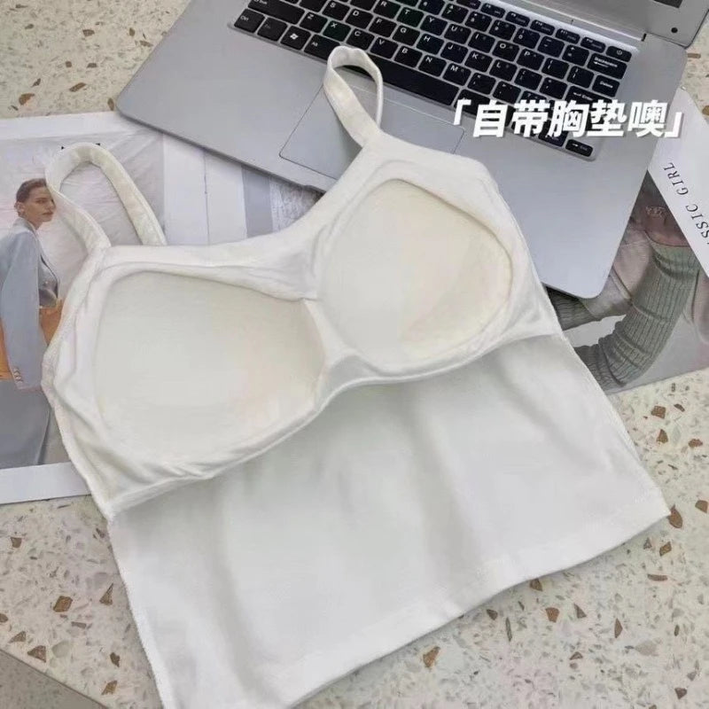 Crop Top Women's Sleeveless Fashion Camisole Basic T-Shirt Vest Tube Top