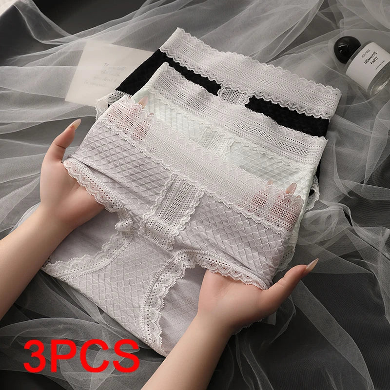 Women's Seamless Panties Set Pack Fashion Micro Underwear Lace Triangular Briefs