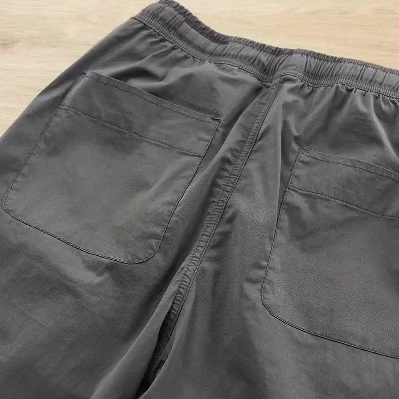 2025 Trendy Casual Cargo Pants for Men Lightweight Elastic Waist Pants Spring and Summer Casual Joggers