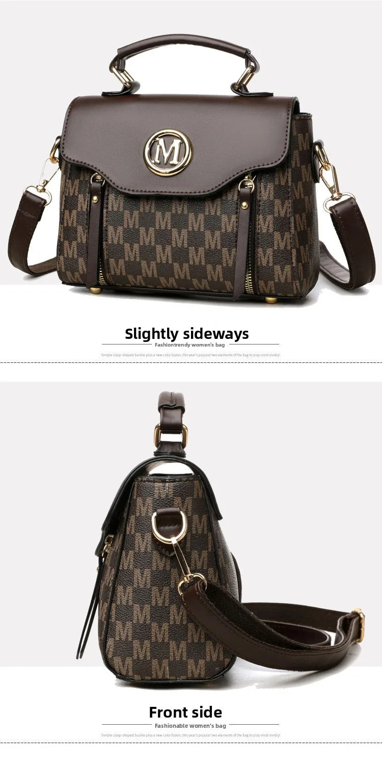 Fashion Women Handbag with Top Handle, Detachable Crossbody Strap,Flap Over Shoulder Purse,Classic Daily Commuter Bag for Dating