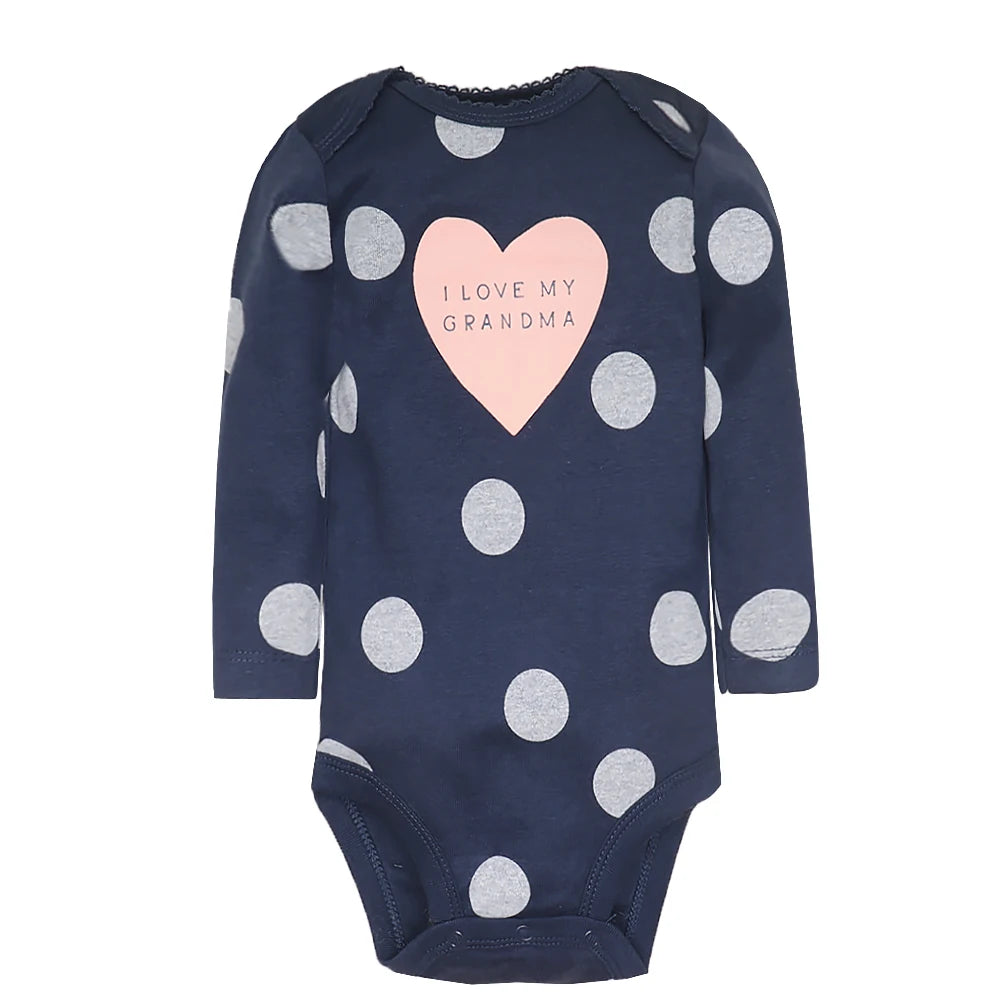 Baby Girl Clothes 5Pcs/Lot Body Suit 2023 Spring Summer Toddler Boys Romper Cartoon Newborn Outfits Infant Clothes Set Cotton