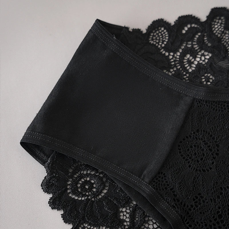 3PCS/Set Luxury Floral Embroidery Lace Panties Women's Briefs Breathable Underwear
