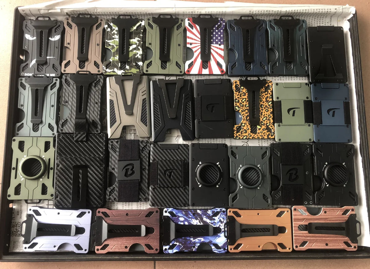 Minimalist Wallet For Men - Aluminum Slim Stretchable Belt Draw-Out Metal Wallet , Holds up 15 Cards with Cash Strap,Card holde