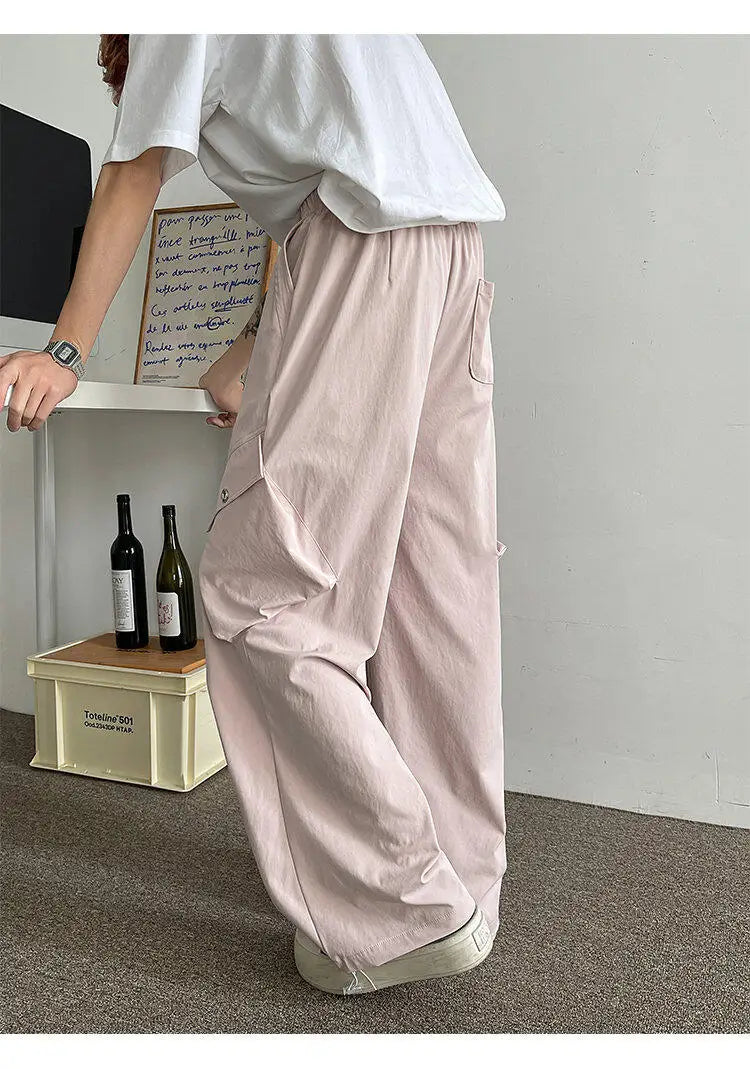 2026 Trendy Retro Wide-Leg Cargo Pants for Men- High Waist Utility Streetwear, Comfortable & Stylish Casual Fashion Pants M-8XL
