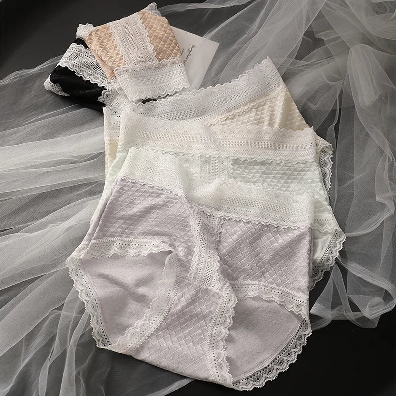 Women's Seamless Panties Set Pack Fashion Micro Underwear Lace Triangular Briefs