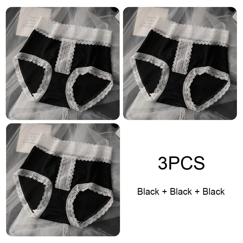 Women's Seamless Panties Set Pack Fashion Micro Underwear Lace Triangular Briefs
