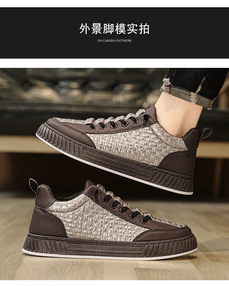 2025 New Fashion Platform Sneakers for Men Casual High-top Shoes Male Flat Non-slip Sport Running Shoes Man Spring Sneakers