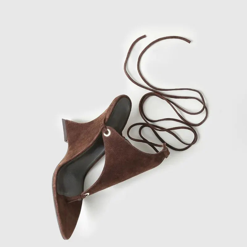 2026 Women's Summer Trendy Irregular High Heels Cross Tie Toe Sandals European and American Fashion Banquet Walking Shoes