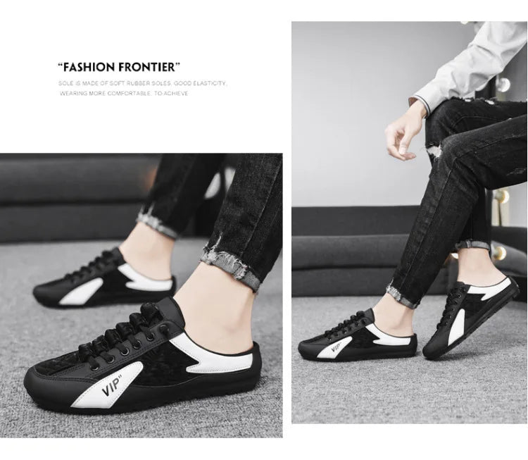 2025 Summer Slippers for Men Trendy Men's Flat Bottom Casual Shoes Soft Sole Support Shoes Men's Sneakers Zapatos De Hombre