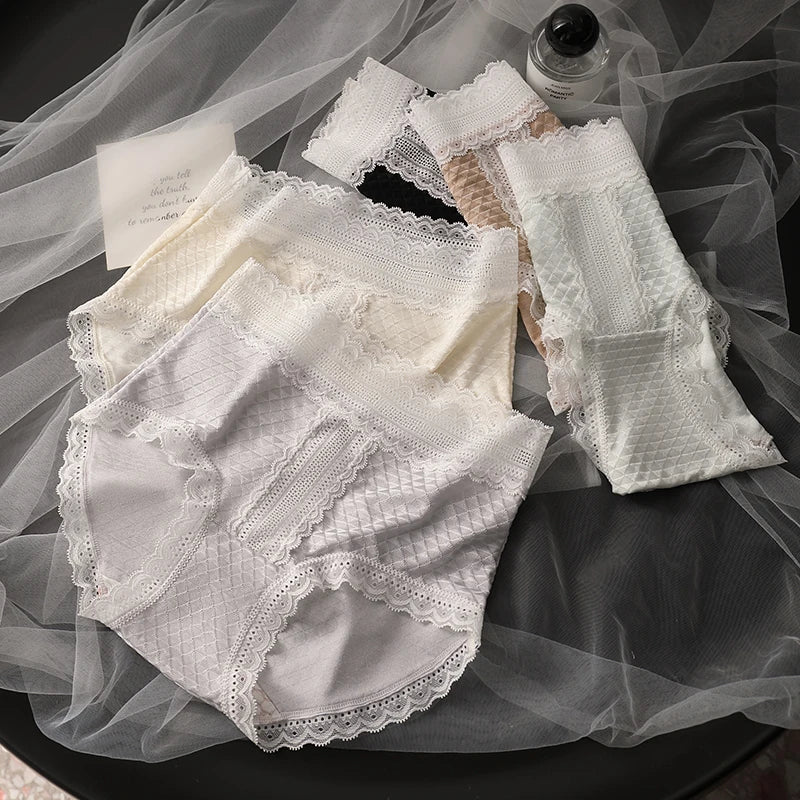 Women's Seamless Panties Set Pack Fashion Micro Underwear Lace Triangular Briefs