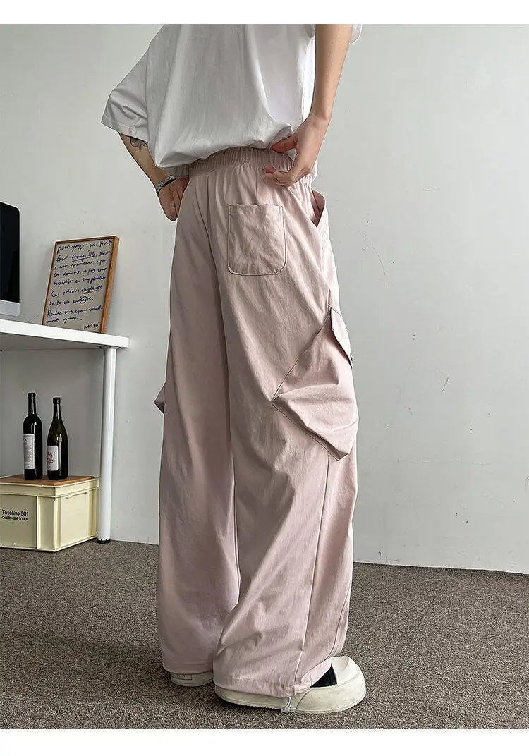 2026 Trendy Retro Wide-Leg Cargo Pants for Men- High Waist Utility Streetwear, Comfortable & Stylish Casual Fashion Pants M-8XL