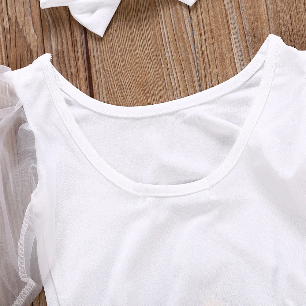 Newborn Baby Girl Clothes Spring Autumn Fashion Long Sleeve Bodysuit Lovely Jumpsuit Headband 2pcs Baby Girl Outfit Set