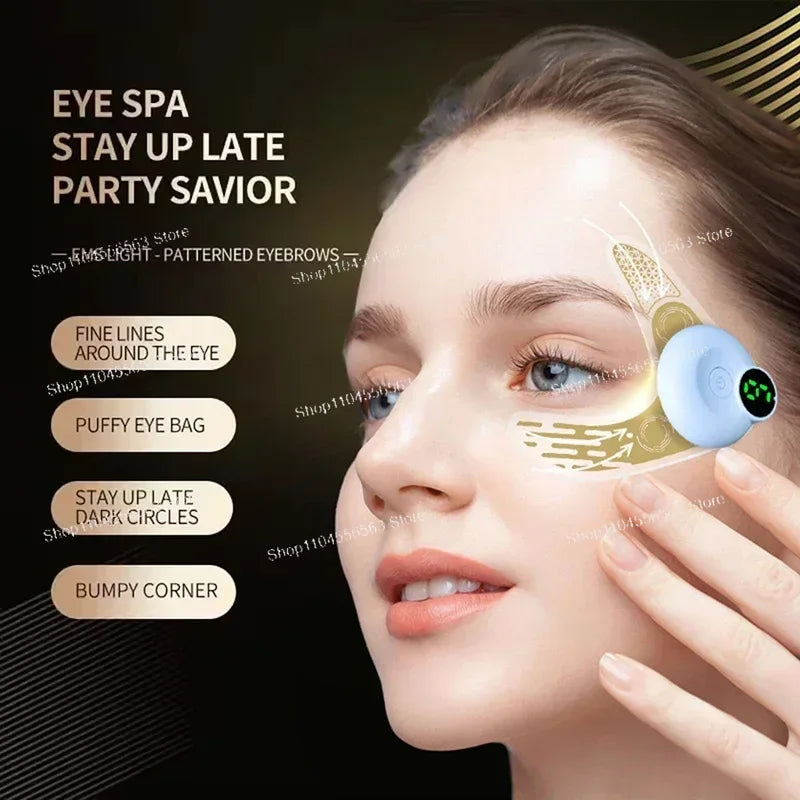 New Eye Massage Device, EMS Tech + Airbag Hot Compress, Relieves Eye Fatigue, Smooths Fine Lines, Lifts Face, Eye Care Tool