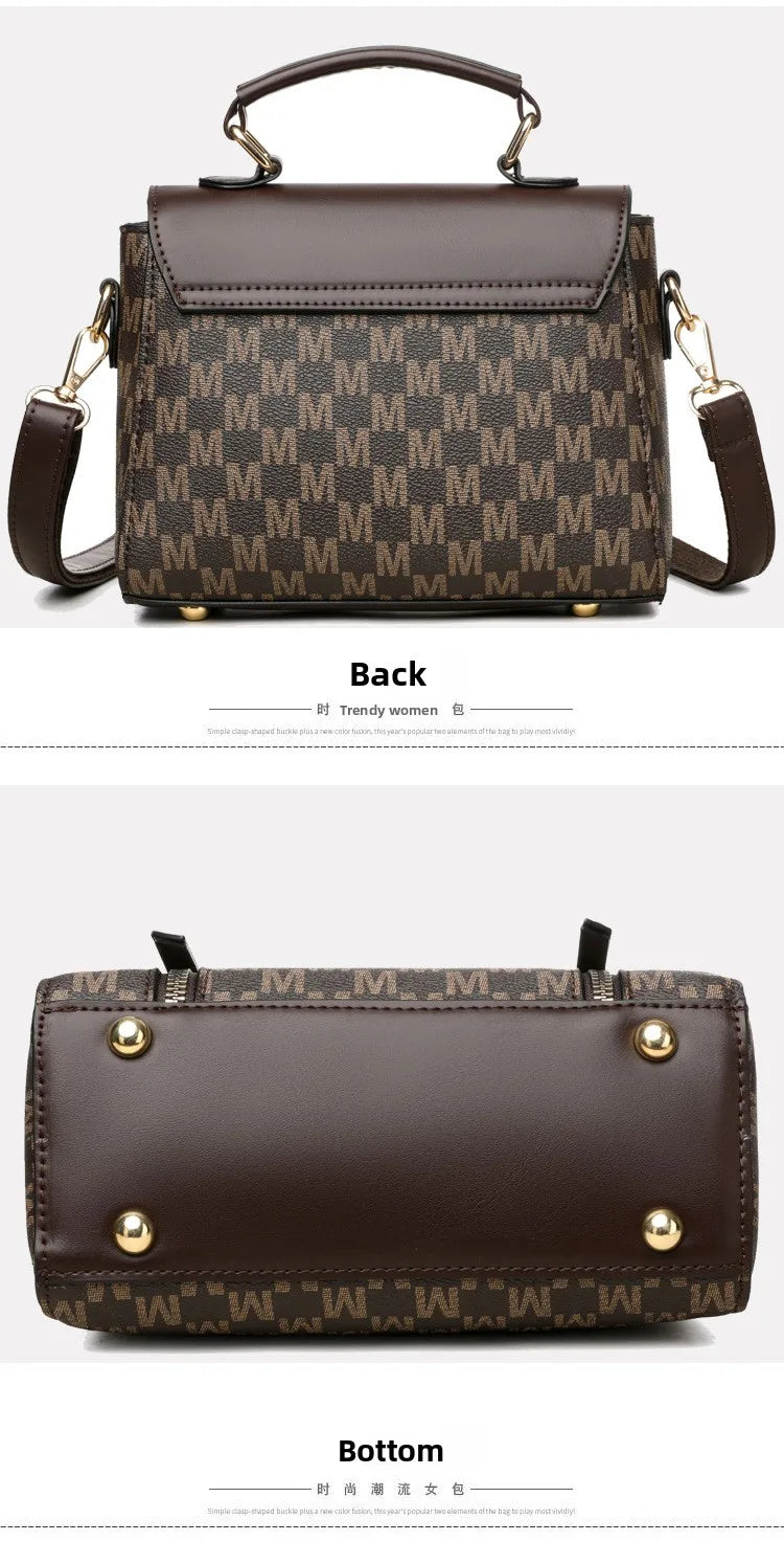 Fashion Women Handbag with Top Handle, Detachable Crossbody Strap,Flap Over Shoulder Purse,Classic Daily Commuter Bag for Dating