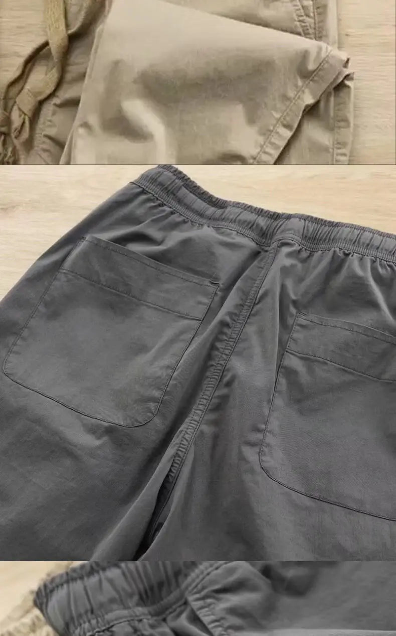2025 Trendy Casual Cargo Pants for Men Lightweight Elastic Waist Pants Spring and Summer Casual Joggers