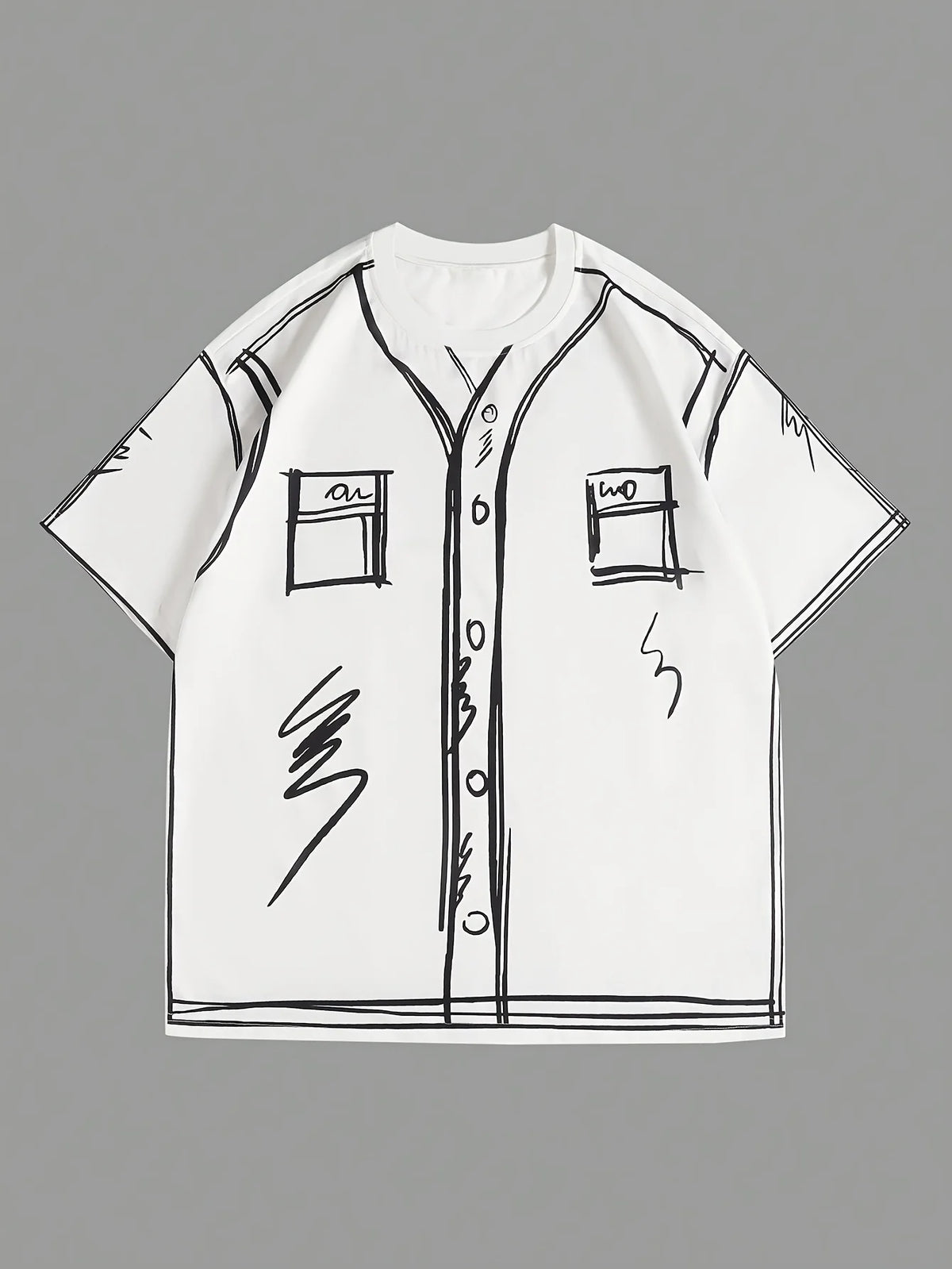 Men's Trendy Art Short Sleeved Round Neck t-Shirt, Suitable For All Seasons, Casual And Comfortable