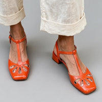 Made to order ships in 3–5 days Retro T-shaped buckle strap Roman hollow sandals for women