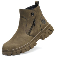 Welders' labor protection anti smashing and anti piercing work anti spark protection and safety shoes