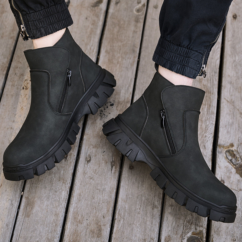 Welders' labor protection anti smashing and anti piercing work anti spark protection and safety shoes