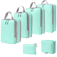 Compressed travel storage bag set, digital toiletries and cosmetics storage bag, shoes, luggage, clothing, travel storage bag
