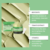 OUHOE Green Tomato Clean Clay Film Hydrating, Firming, Cleansing And Purifying Pores Facial Skin Smear Clay Film
