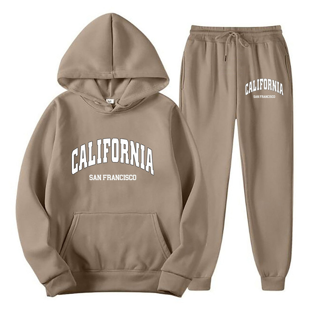 loose fleece hoodie set, men's and women's long sleeve hoodie and pants, hooded sweatshirt