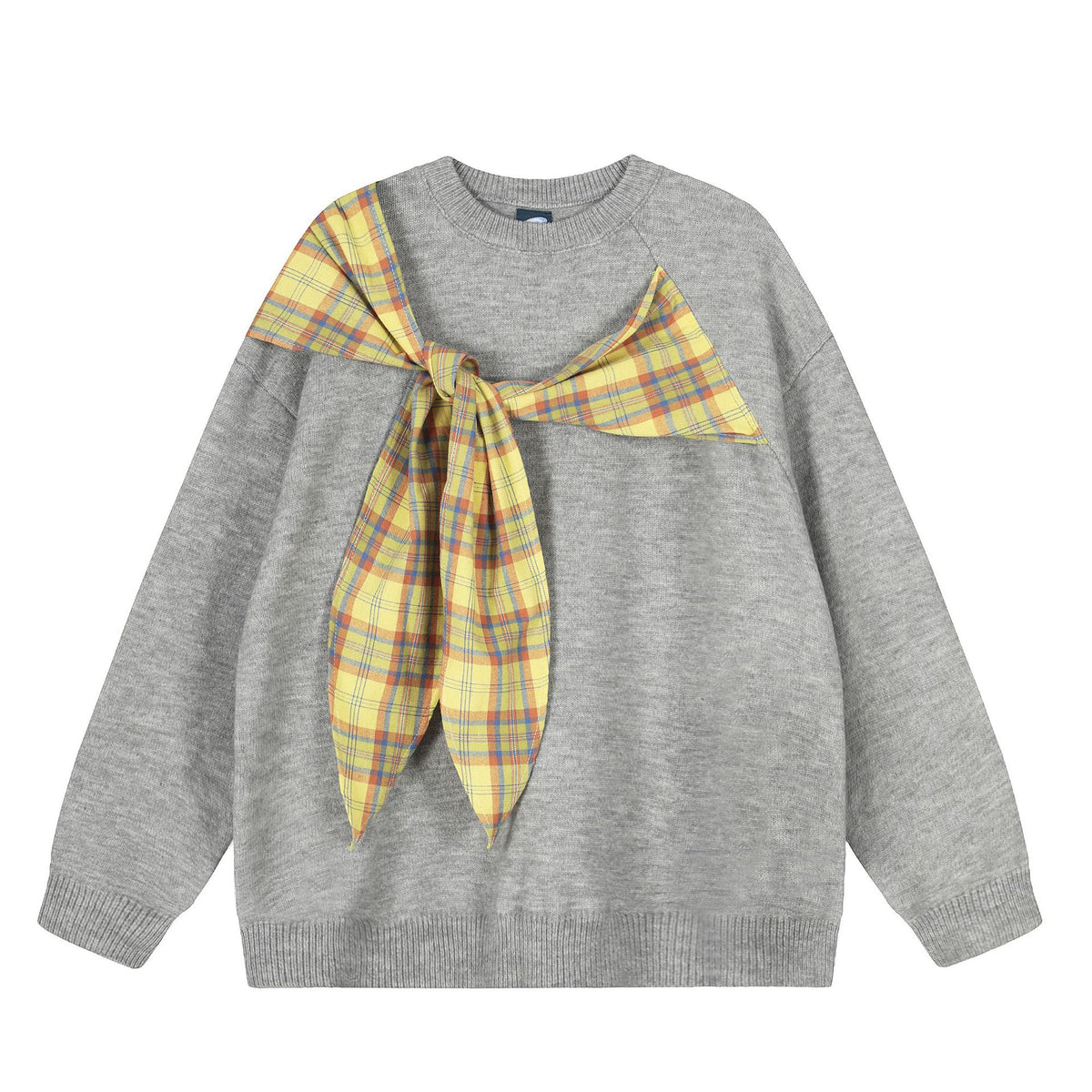 Plaid shawl scarf sweater